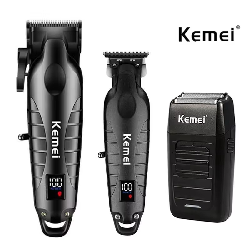Electric Shaver Rotary - Kemei Kit tagliacapelli da uomo, rasoio