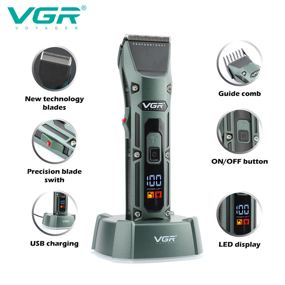 VGR V-696 Nuovo metallo Popola - Electric Shaver Rotary recensione e prezzo